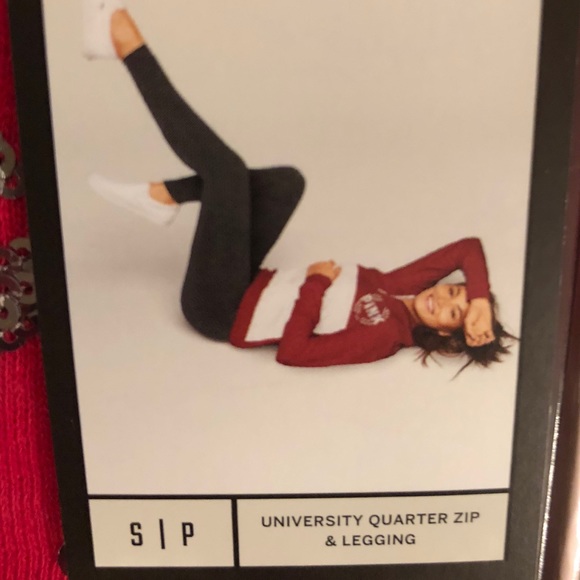 NWT PINK University Quarter Zip & Legging Set - Picture 1 of 6